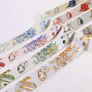 Printed Twill Silk Scarves Women Head Hair Handbag Custom Silk Ribbon Skinny Scarf