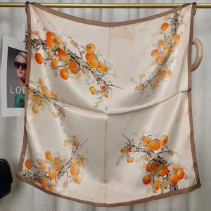New Fashion Floral Pattern 100% Pure Silk Square Scarves Women Soft Comfort Small Real Silk Neck Scarf
