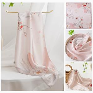 Spring Summer 100% Silk Small Square Scarf for Women Professional Elegant Neckerchief